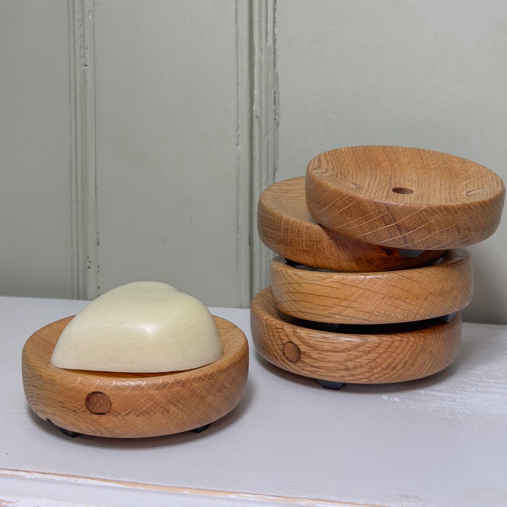 Soap dishes made form whisky staves handmade in scotland
