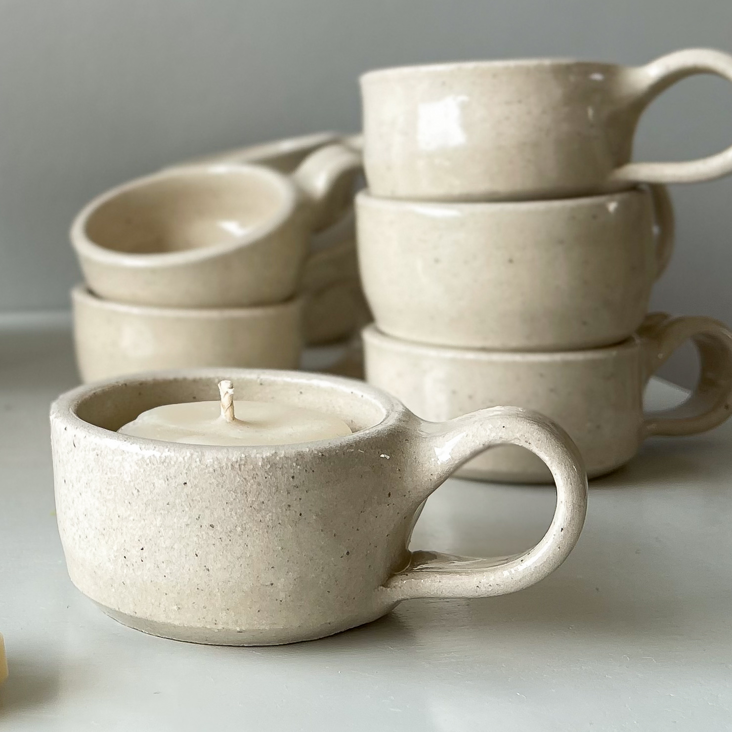 Ceramic tealight cups