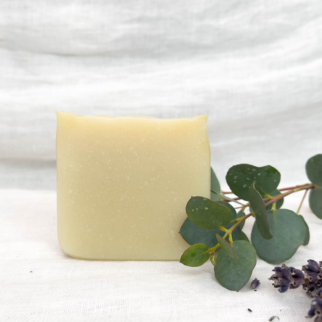 fresh facial bar with peppermint eucalyptus and lavender essential oils handmade in Scotland in small batches