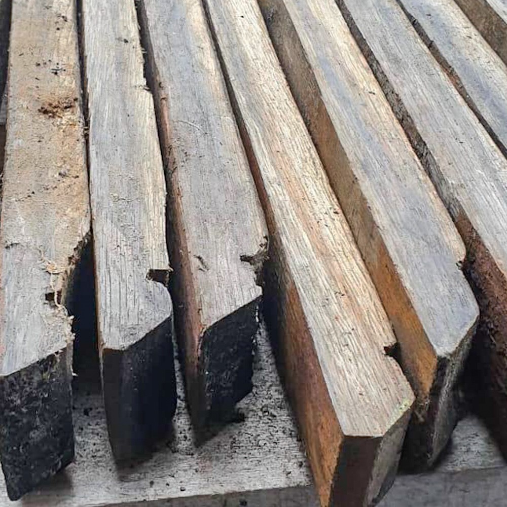 whisky staves from Scotland's whisky barrel industry prior to being used
