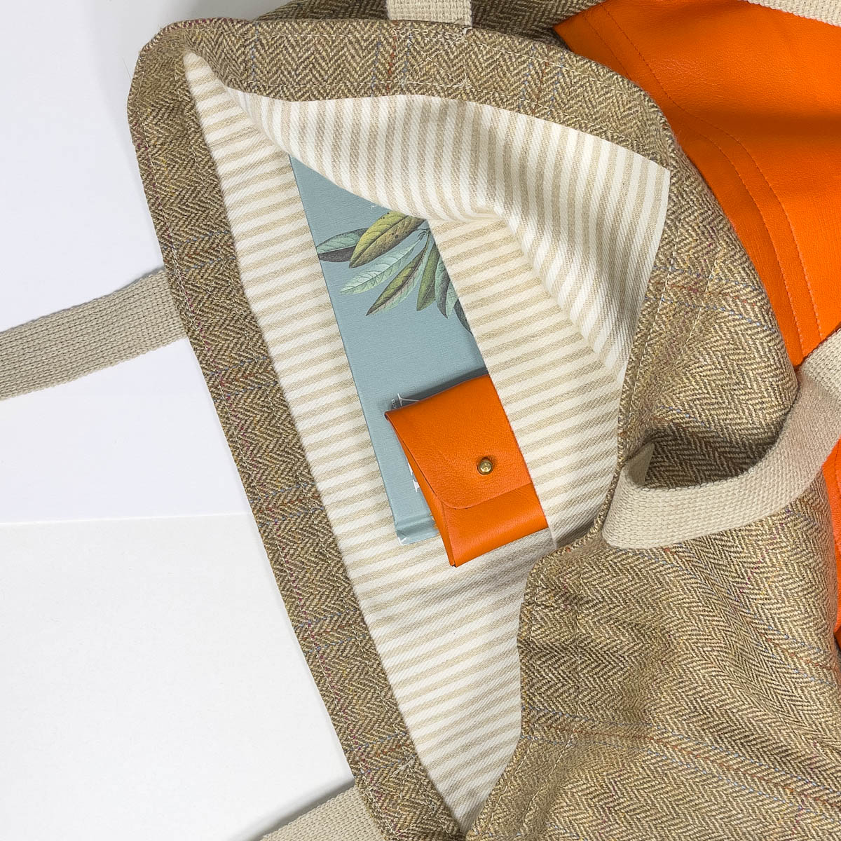 Beauly Shopping Tote handmade in Scottland from Lovat Mill Teviot fabric