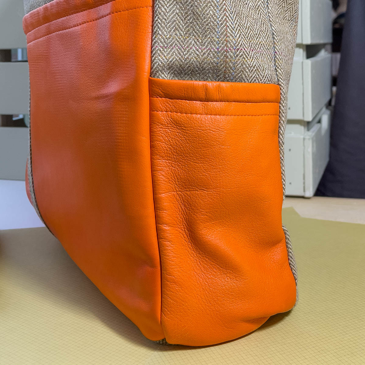 Beauly Shopping Tote handmade in Scottland from Lovat Mill Teviot fabric