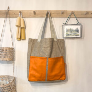Beauly Shopping Tote handmade in Scottland from Lovat Mill Teviot fabric