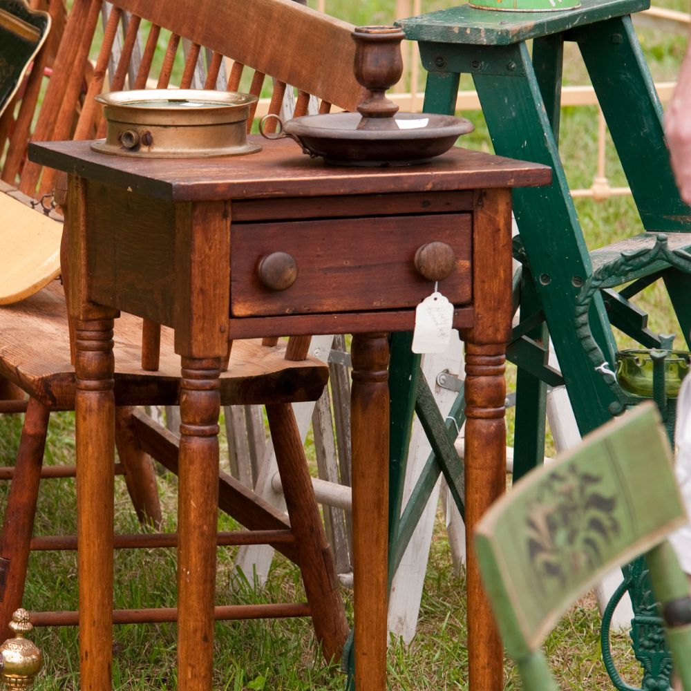 antiques yard for handcrafting bottle stoppers from reclaimed materials