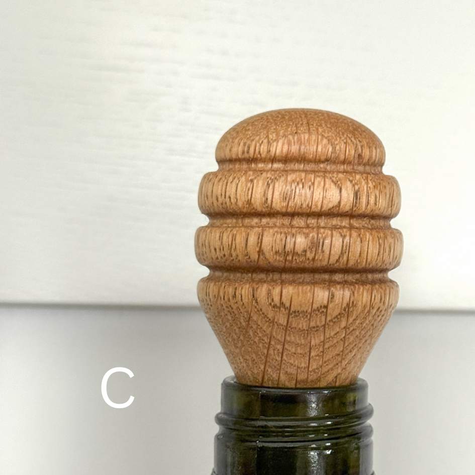 oak bottle stopper style C