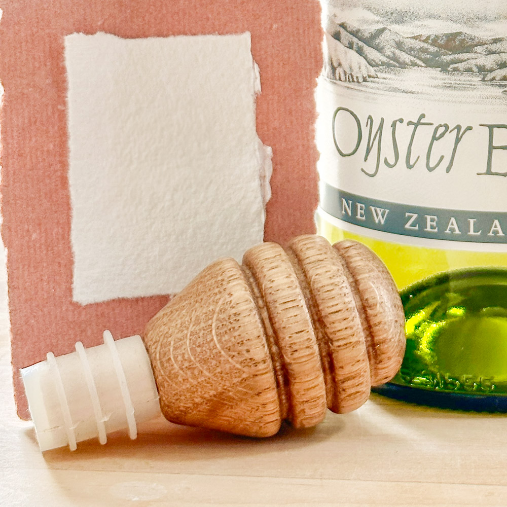 Oak bottle stopper