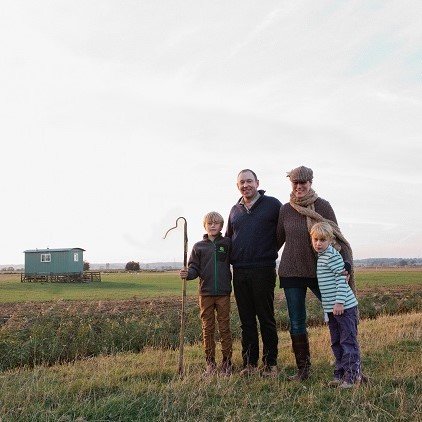 Boulden Family raising sheep for wool filling in Romeny Marsh Kent