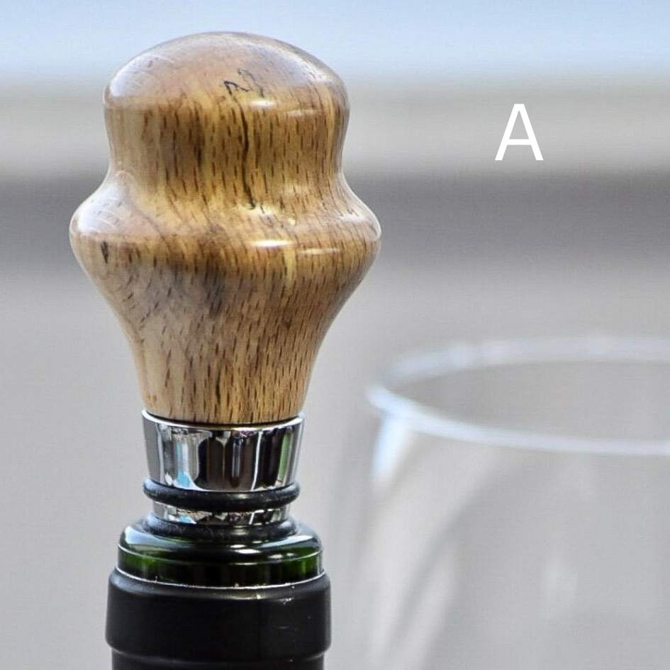 spalted beech bottle stopper style a