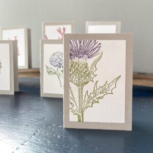 charming little A7 notecards are handmade from recycled and recyclable materials with a highland theme