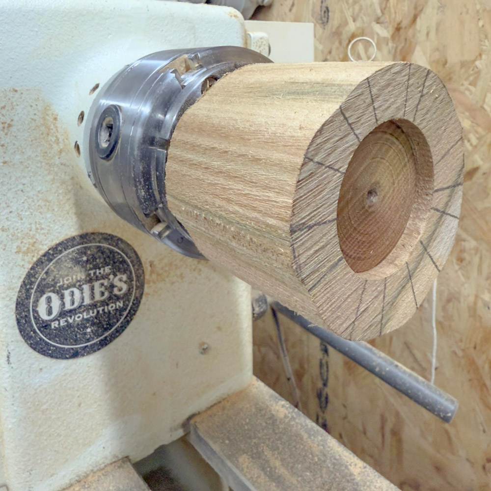 Scottish elm tealight holder handmade in the highlands elm on the lathe