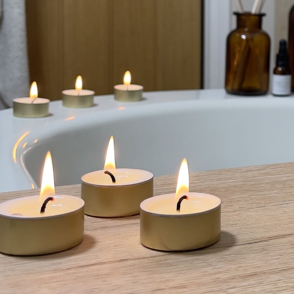 Highland Forest Tealights on the bath