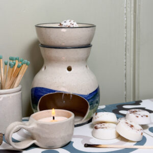 highland handthrown ceramic oil burner made in Scotland