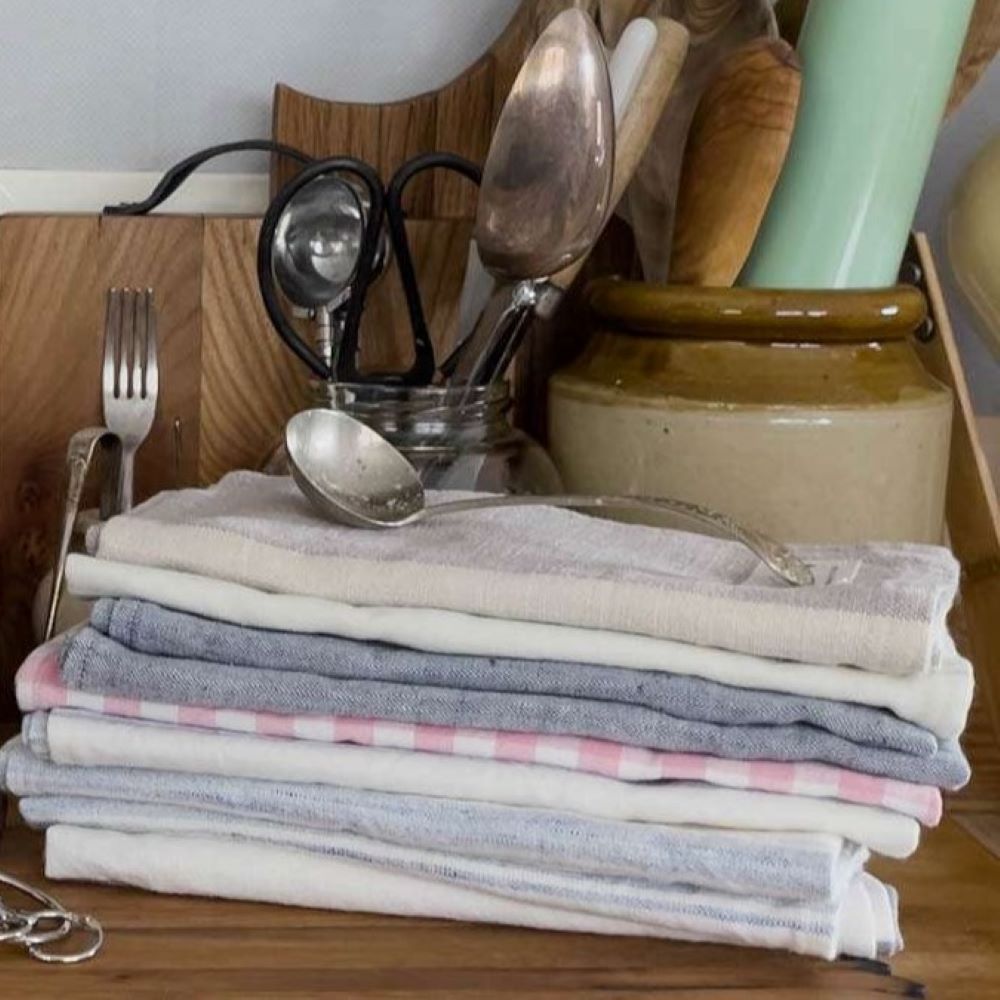 scottish linen tea towel handmade in scotland
