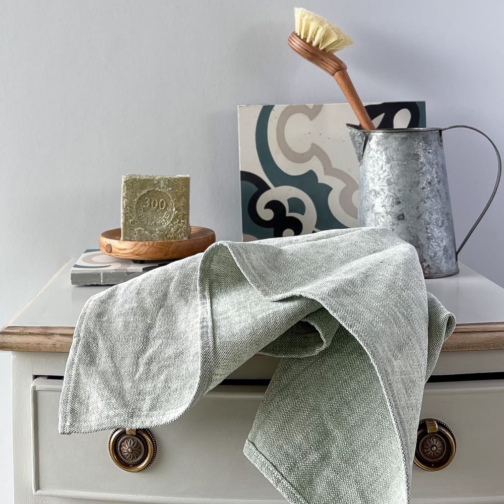 scottish linen tea towel handmade in scotland