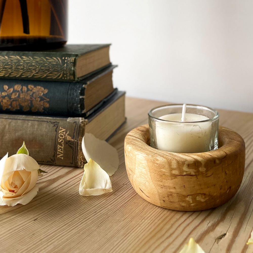 naked tea light with eco friendly cotton and paper wick