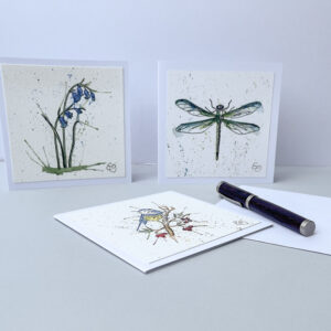 Elizabeth Griffin Art Cards Ink & watercolour cards grouped with pen-2