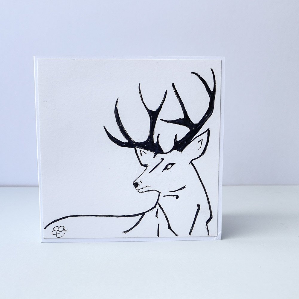 Elizabeth Griffin Art Cards Ink & watercolour cards winter wander