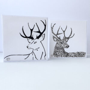 Elizabeth Griffin Art Cards Stately Stag and Winter Wander