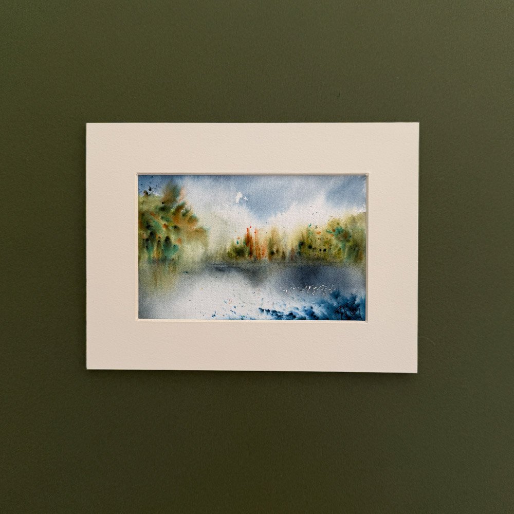 Echoes of Loch Beinn a'Mheadoin watercolour painting