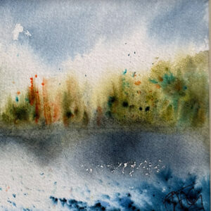 Echoes of Loch Beinn a'Mheadoin watercolour painting