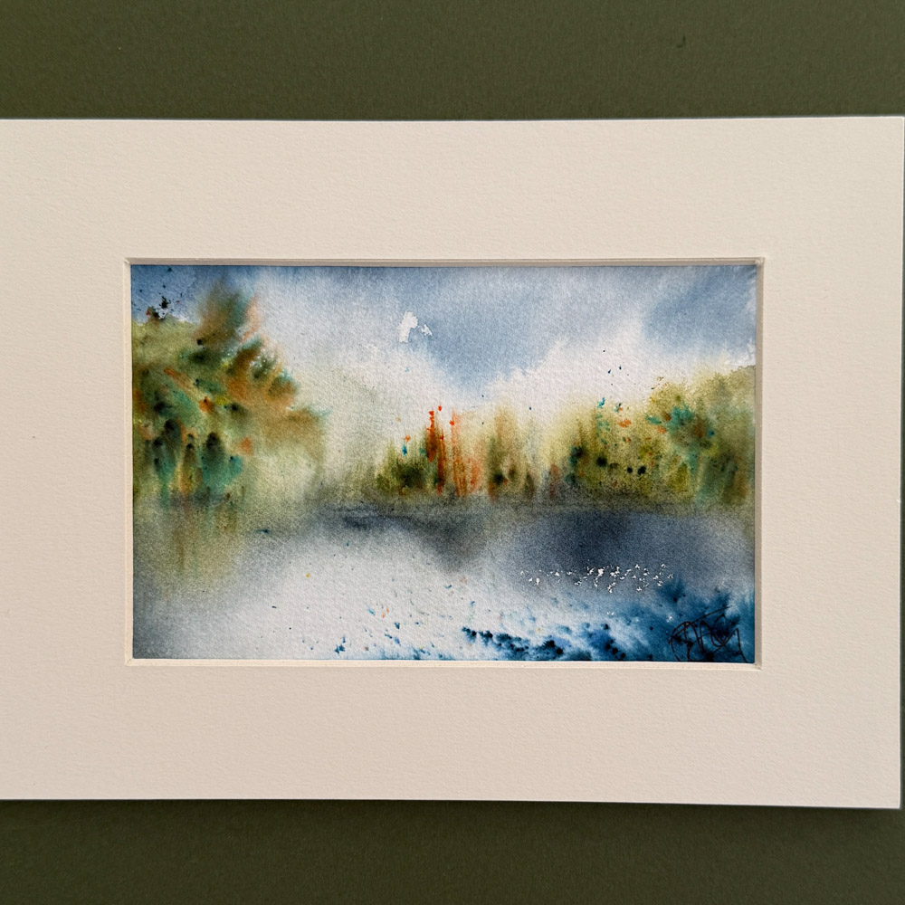 Echoes of Loch Beinn a'Mheadoin watercolour painting