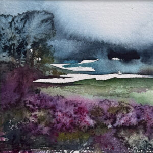 Heathland Lochan Scottish Watercolour Art