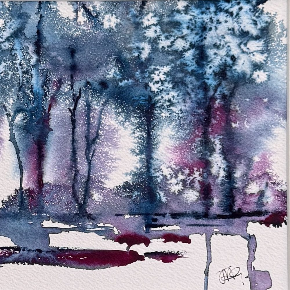 A Winter Evening Scottish Watercolour Art