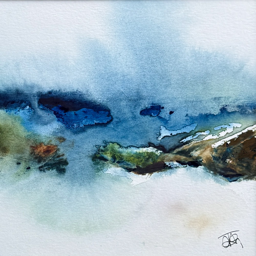 As the Burn Flows Scottish Watercolour Art