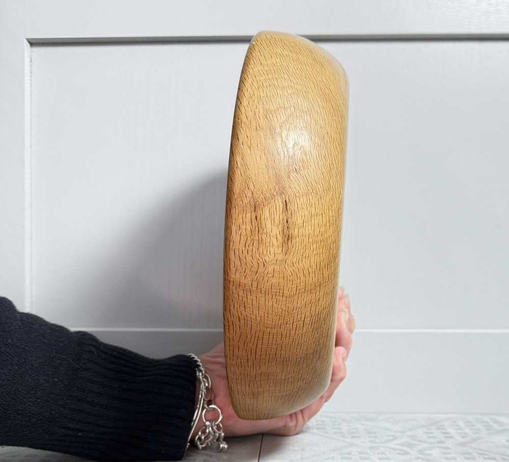 Natural Oak Serving Bowl-3