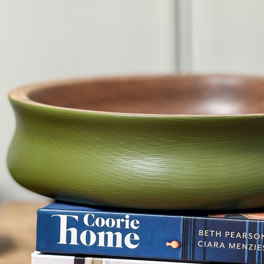 Restored Oak Bowl painted in King George Coat Paint