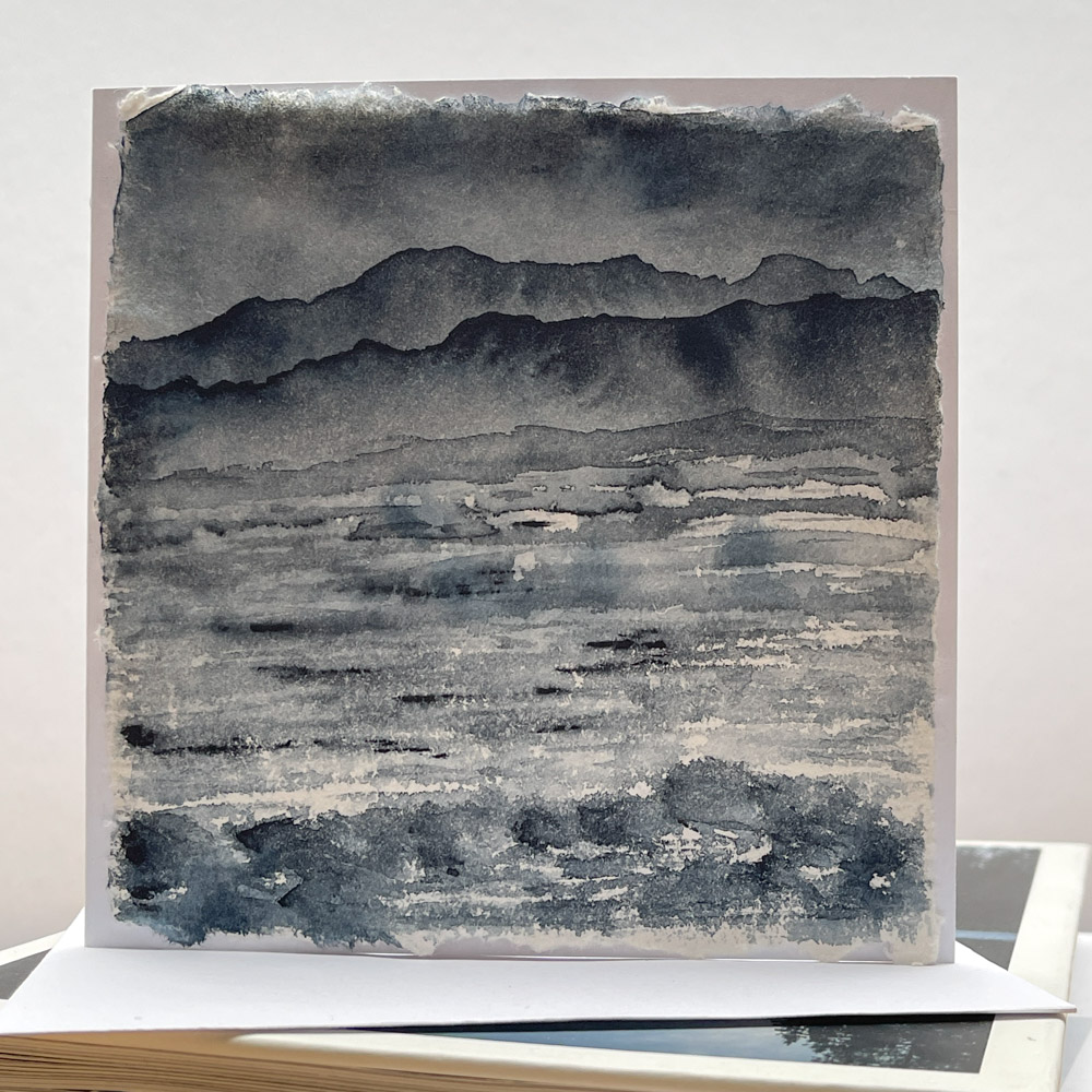 Original Watercolour Greeting Cards: Scotland's Majestic Landscapes Steely Mountain