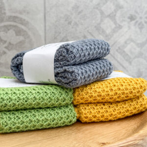 a selection of linen face cloths by Made in the Glen handmade Scottish gifts