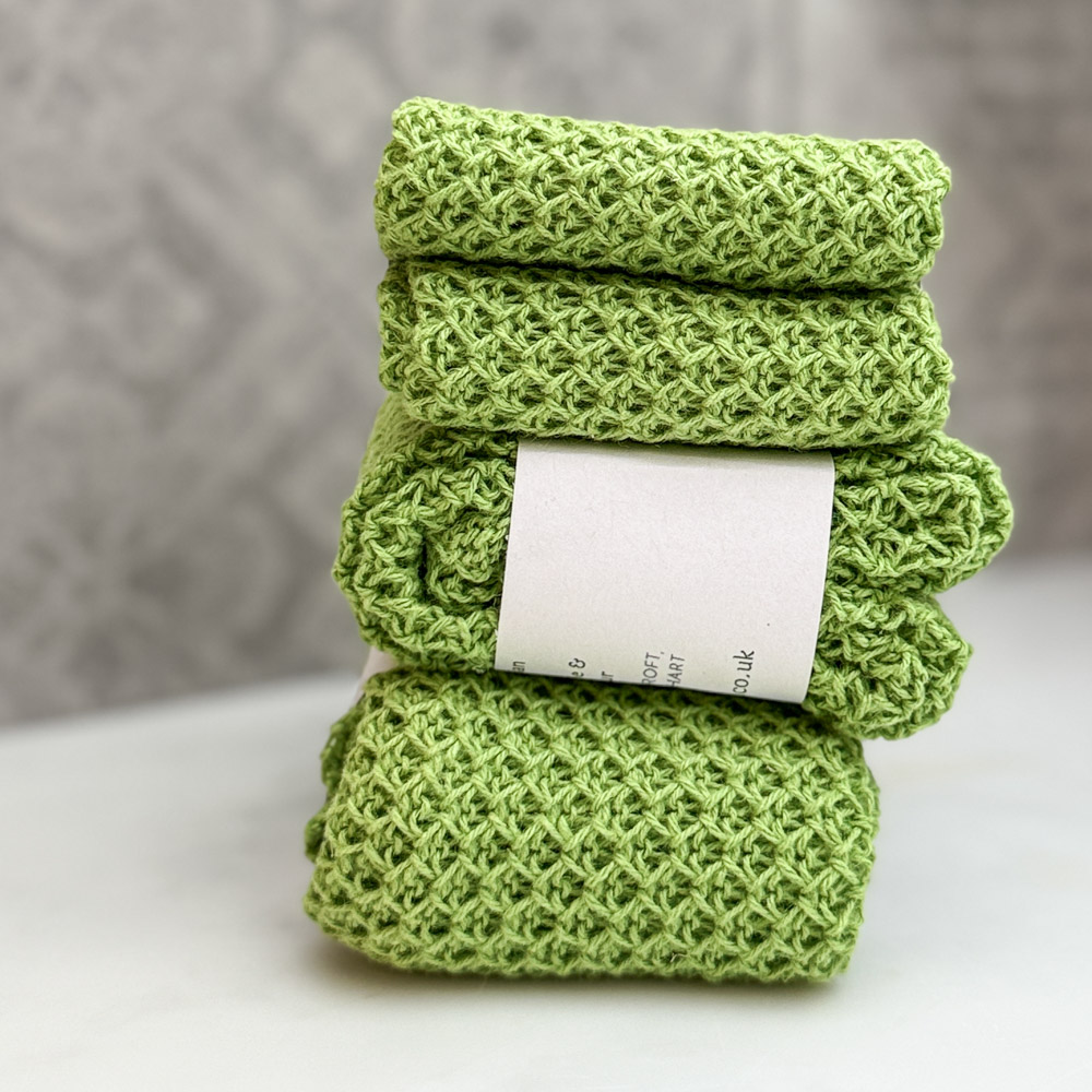 a selection of linen face cloths by Made in the Glen handmade Scottish gifts