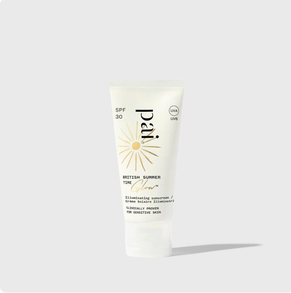 a bottle of SPF by Pai